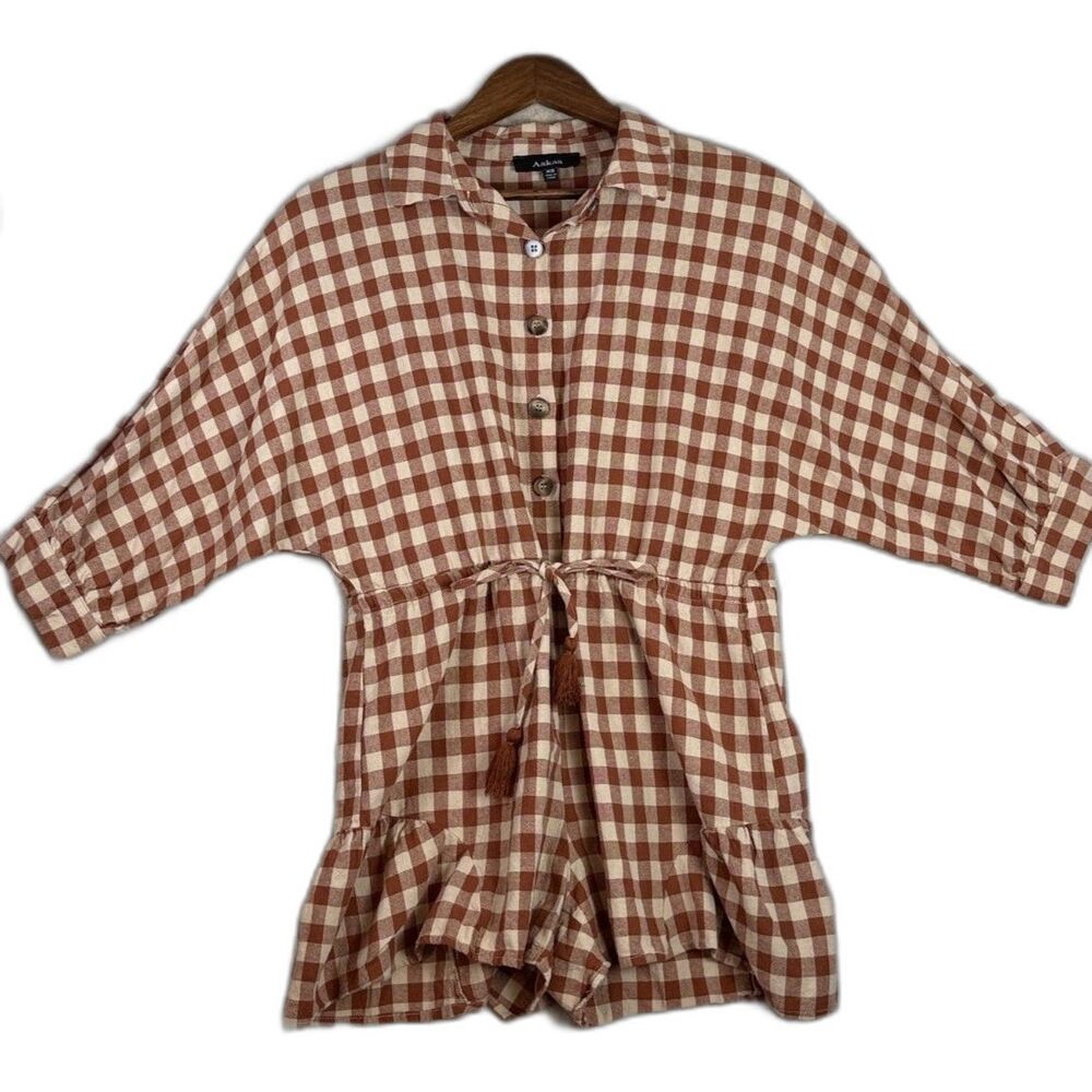 Autumnal Whimsical Cottage Core Romper 100% Cotton - Size XS